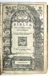 BIBLE IN LATIN. Biblia, ad vetustissima exemplaria castigata. 1565. In contemporary Antwerp(?) binding.